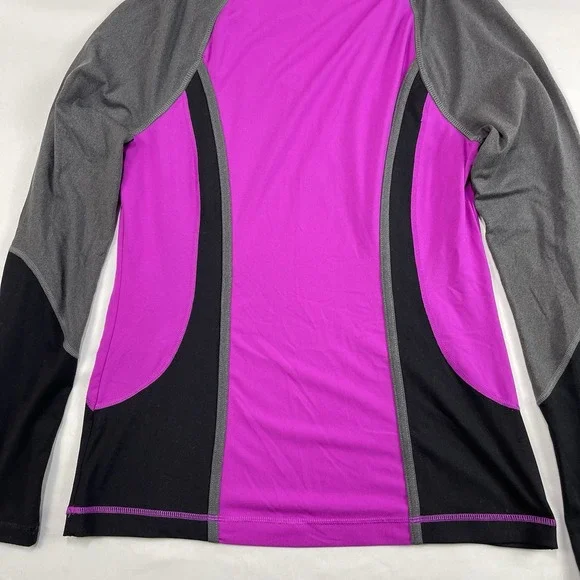 FILA Sport Womens Performance Running Shirt Medium Long Sleeve Black/pink - Picture 11 of 13